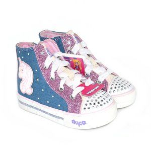 NWT Toddler Girls Light Up Glitter Sneakers 5